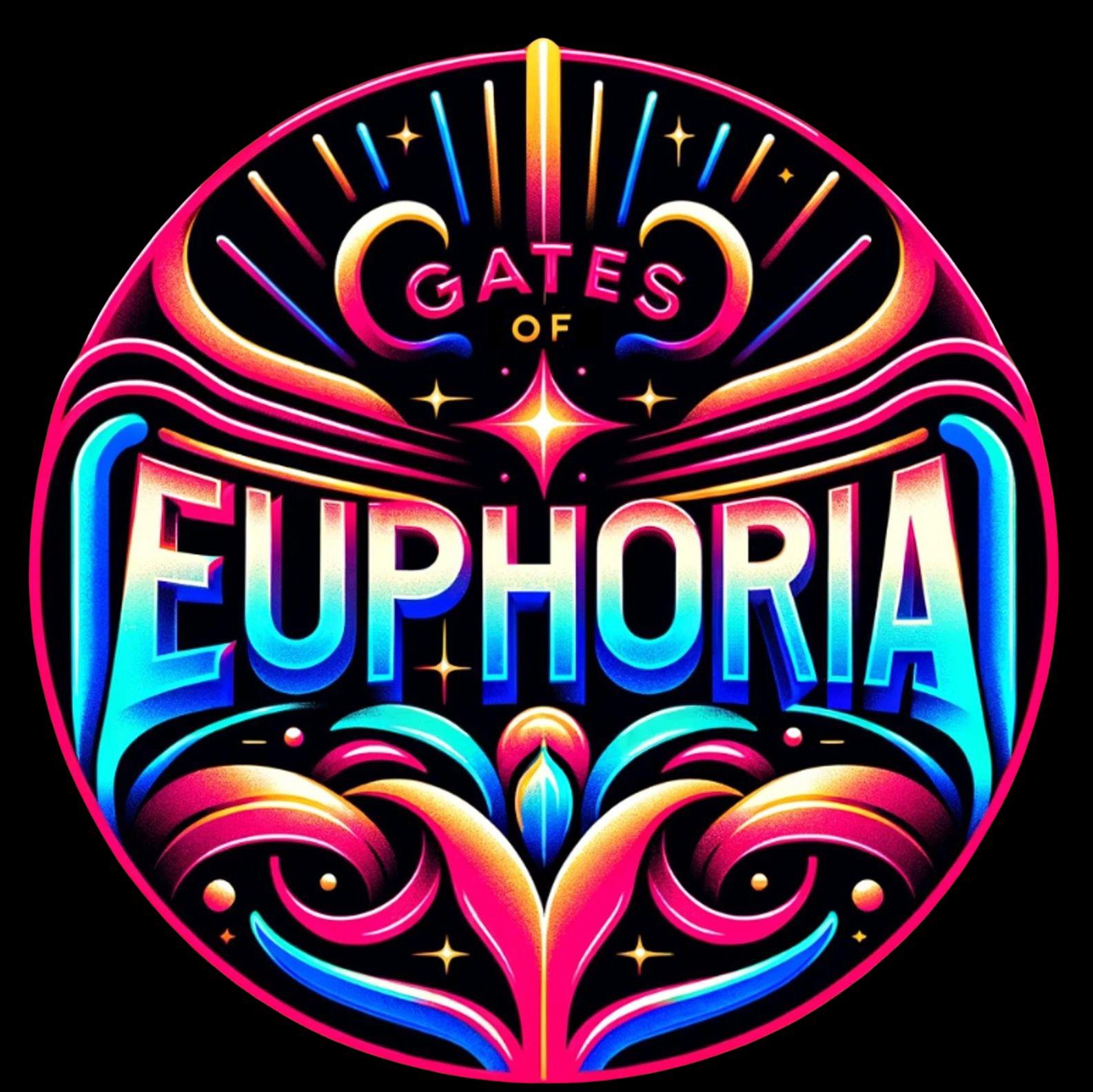 Gates of Euphoria – psychedelic kink party series logo by Jasmine_Dlight and Valentina Rosa